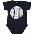 thumbnail image 3 of Inktastic Distressed Baseball in White Boys or Girls Baby Bodysuit, 3 of 5