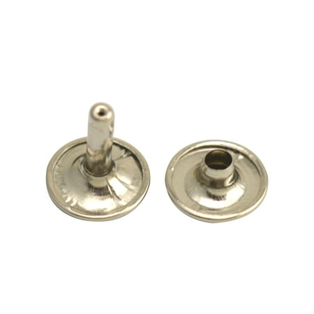 

Fenggtonqii Silvery Double Cap Leather Rivets Tubular Metal Studs Cap 15mm and Post 12mm Pack of 60 Sets