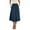 A-03 Grayish Blue, variant on Pleated Skirts for Women Boho Elastic Waist A Line Skirt Swing Beach Midi Skirt with Pockets Black, S