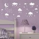 thumbnail image 4 of Calcomanías de pared de nubes, luna blanca y estrellas, vinilos decorativos para el hogar, papel tapiz mural de nubes, decoración de pared artística, 4 of 6