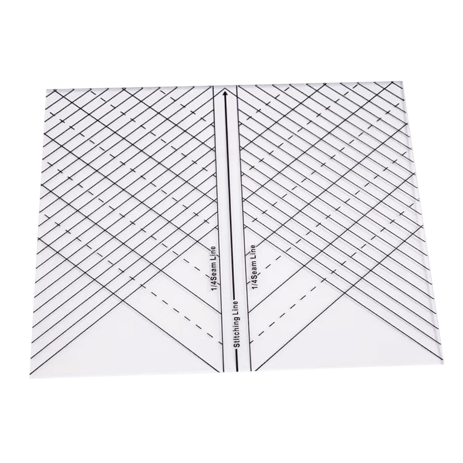 FVDPWYE Acrylic Arc Quilting Straight Ruler Sewing Machine Ruler Quilting Grip Template Rulers for Quilting Crafting 1/4 Inch Seams