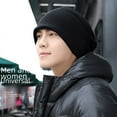 thumbnail image 2 of Winter pullover cap men's and women's cotton solid color all-match thin face riding windproof warm wrap cap pile cap, 2 of 5
