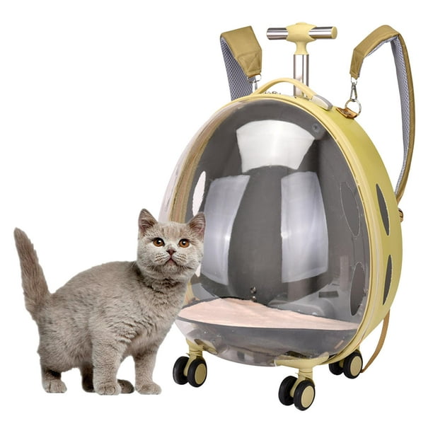 Pet Trolley Case Luggage Cat Backpacks Carrying Cats for Bunny Fishing  Kitty Khaki 