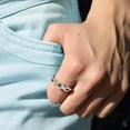 thumbnail image 2 of Ringmasters Crossover Stainless Steel with CZ Stones Choose the Right CTR Ring Size 6, 2 of 7