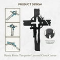 thumbnail image 3 of Layered Faux Driftwood Cutout Wall Cross - Resin Rustic Distressed Driftwood Look with Turquoise Crucifix for Southwestern Spiritual & Religious Wall Décor - Inspirational Wall Art for Home & Office, 3 of 7