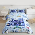 thumbnail image 2 of Manfei Teen Musical Note Bedding Comforter Set, Princess Butterfly Floral Twin Comforter Sets, Blue Guitar Music Reversible Bedding Set, Ultra Soft Home Decor, 2 Pieces, 2 of 8