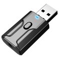 thumbnail image 1 of Transmisor y Receptor Bluetooth 5.0, Adaptador de Audio Inalámbrico USB de 1 Pieza con Cable de Audio de 3,5 mm, Baja Latencia, Micrófono Incorporado, para Coche, Hogar, TV/PC/Audio/Tableta/Auriculares Rojo Verde, 1 of 5