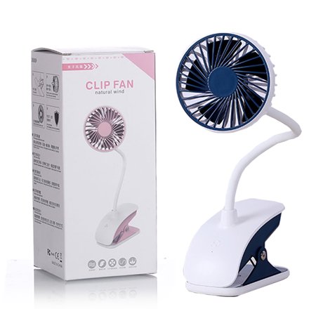 

TureClos USB Rechargeable Clip Desktop Fan Portable Clamp Table Fan Baby Stroller Bedside Air Cooler Fan