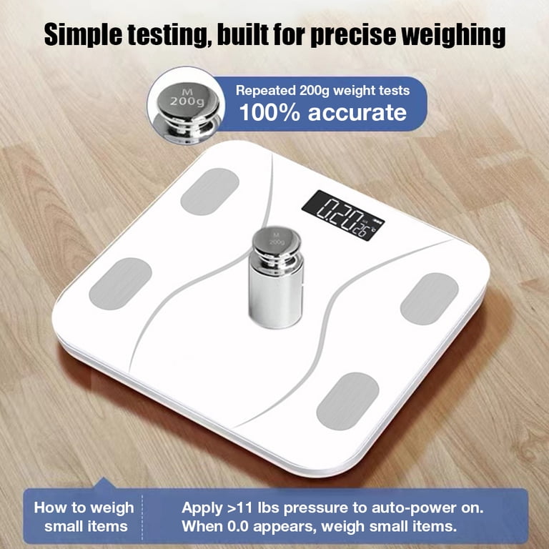 COWIN Smart Body Fat Scale, USB Rechargeable, White photo 8