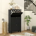 thumbnail image 2 of HOMCOM Modern Shoe Cabinet with 3 Flip Drawers for 12 Pairs of Shoes, 2 of 10