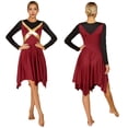 thumbnail image 3 of Vestido de tutú de Ballet para mujer, Ropa de baile, traje de baile de adoración de alabanza, cuello simulado, manga larga, coro de Iglesia, vestidos de alabanza lírica, 3 of 5
