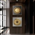 thumbnail image 2 of Nordic Abstract Black Gold Geometric Wall Art Canvas Painting 3 Pieces for Living Room Office Wall Decor with Wooden Inner Frame, 2 of 4
