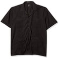 thumbnail image 2 of Ward St Men's Short Sleeve Cuban Guayabera, Black, XXX-Large, 2 of 4
