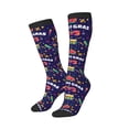 thumbnail image 2 of Balery Happy Mardi Gras Fun Novelty Socks Men'S Women'S Crew Socks Funny Crazy Novelty Socks Quirky And Cool Socks, 2 of 9