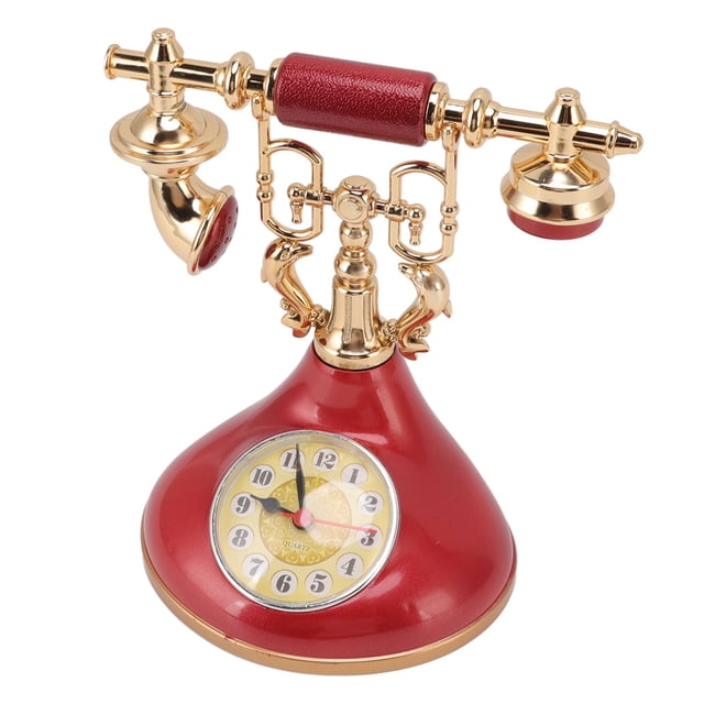 Decoración De Reloj De Mesita De Noche, Reloj Despertador De Teléfono Vintage Adornos De Reloj Retro Reloj De Teléfono Retro Diseño De Última Generación Jadeshay A