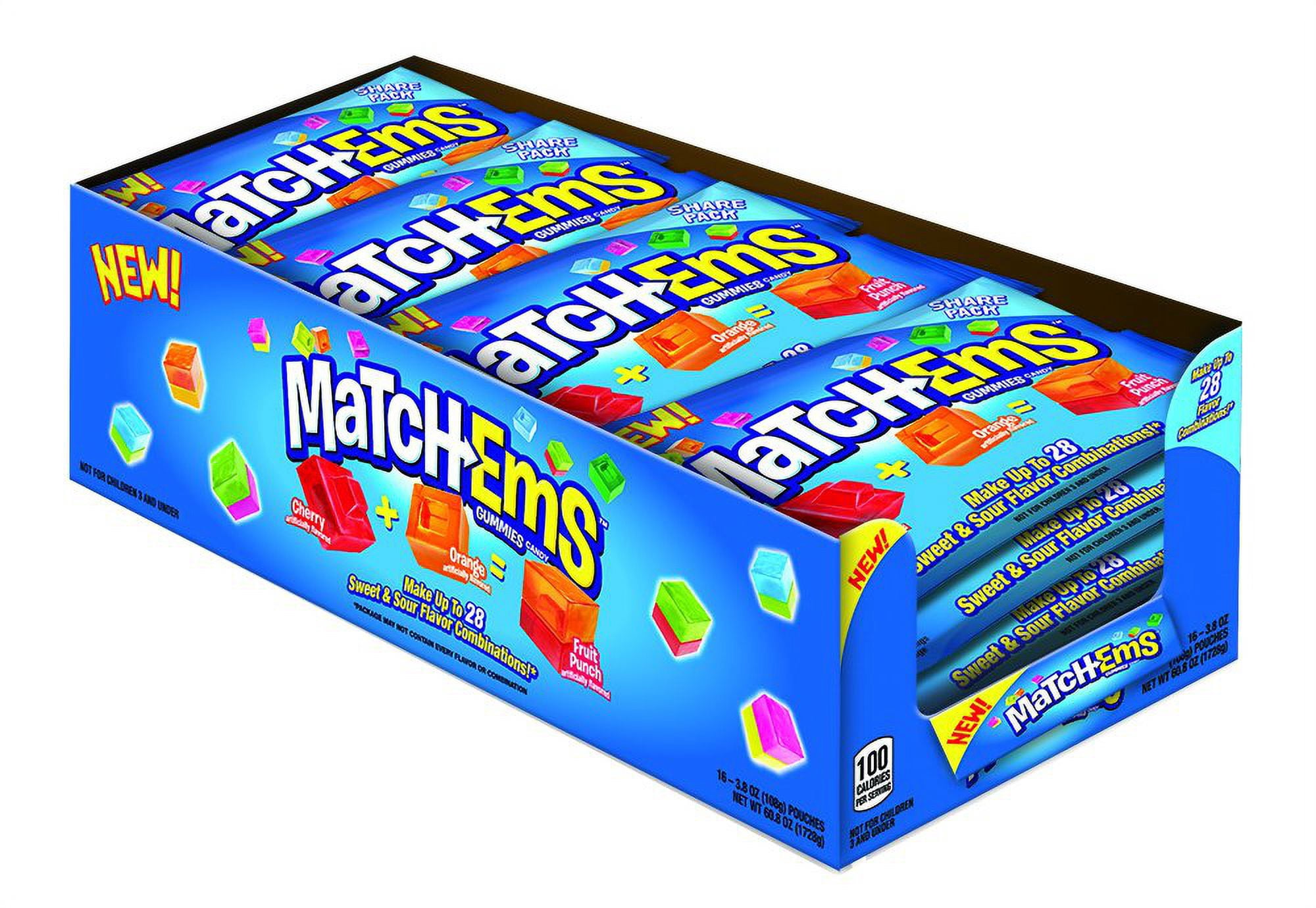 MATCH-EMS Gummies Candy From BAZOOKA, Mix, Gummy Share Pack