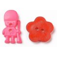 100Pcs Acrylic Buttons 0.86x0.82 Inches Mixed Shapes for Women Men ...