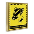 thumbnail image 4 of Stupell Industries Work In Progress UFO Novelty & Humor Painting Gold Floater Framed Canvas Art Print Wall Art, 25 x 25, 4 of 10