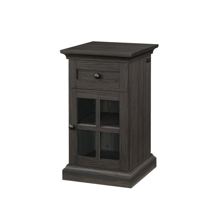 Better Homes & Gardens Canton End Table with USB, Tobacco Oak