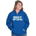thumbnail image 4 of Monday Optional Work Week Weekend Zip Up Hoodie Men's Women's Brisco Brands L, 4 of 6