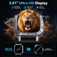 thumbnail image 4 of Men’s military smartwatch, 1400mAh battery, LED light, compatible with Android and iPhone , Fitness tracker, 2.1-inch, Making/Receiving calls, over 120 sports modes, IP68.smartwatch gift, 4 of 8