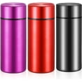 thumbnail image 1 of 3 Pieces Portable Small Stash Jar Smell Proof Water Proof Aluminum Airtight Container Bottle Multipurpose Storage Containers Pill Herb Spices Jars with Seal Ring 42 ML (Black, Red, Purple), 1 of 7