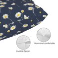 thumbnail image 3 of Goofa Daisies Flowers Print Plush Throw Pillow Case, Soft Velvet with Hidden Zipper, Decorative Cushion Cover for Sofa, Bed, Car, and Home Décor-20"x30", 3 of 6