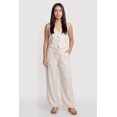 thumbnail image 2 of Women's Linen Button Front Blazer Vest, 2 of 4
