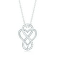 thumbnail image 2 of Rosec Jewels Natural Diamond Infinity Heart Pendant Necklace for Women - HI-SI Quality - Ready to Gift for Valentines Day, 18K White Gold, 2 of 9