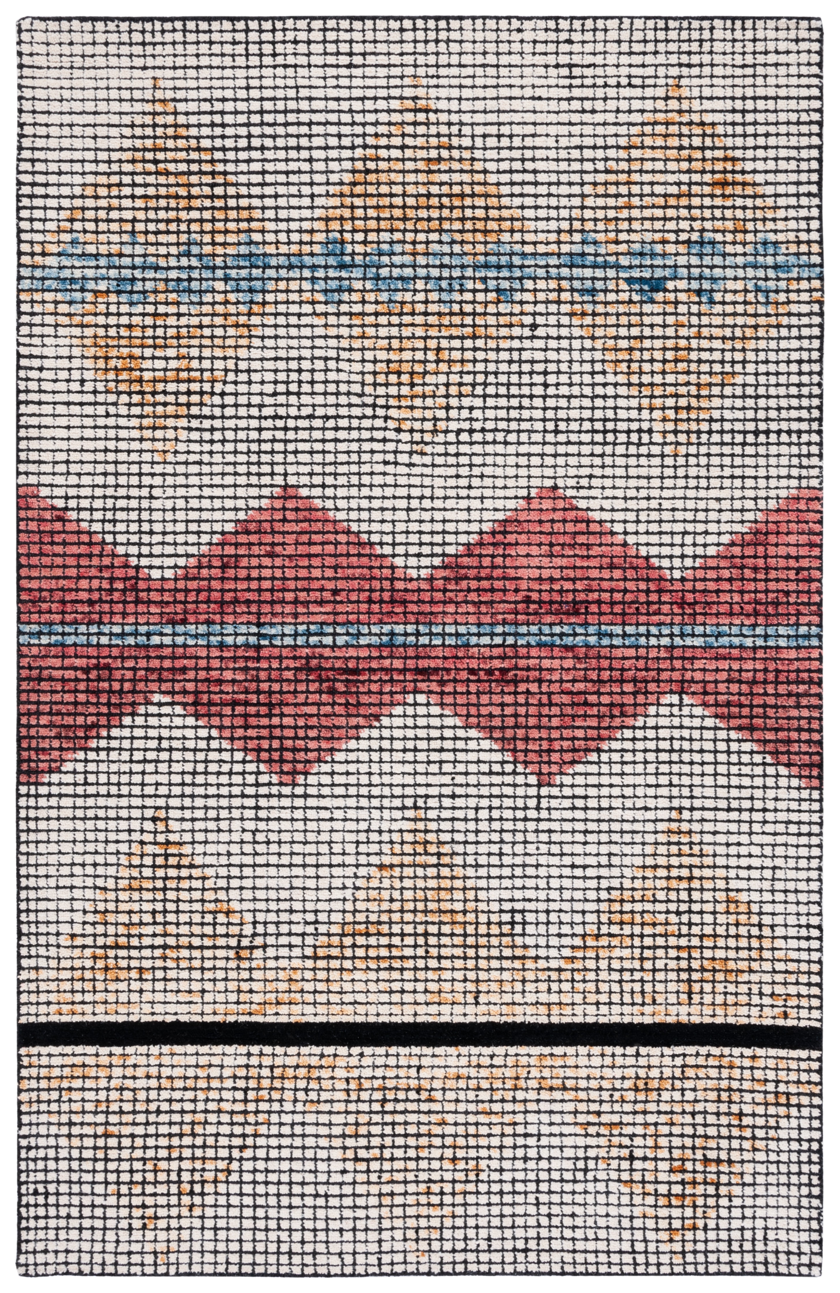 SAFAVIEH Abstract Bosworth Southwestern Area Rug, Ivory/Gold, 5' x 8'