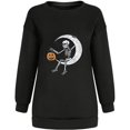 thumbnail image 2 of Femmes Halloween Y2K Graphique Col Rond Pull à Manches Longues Casual Drôle Mignon Citrouille Squelette Pulls Tops, 2 of 4