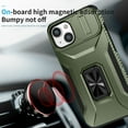 thumbnail image 6 of Allytech Shockproof Back Case for Apple iPhone 14, Military Grade Protective With Ring Holder Stand Compatible with Car Mount Anti-slip Hybrid Rugged Bumper Phone Cover for Men Boys -Darkgreen, 6 of 8
