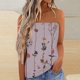 thumbnail image 2 of Gibobby Camiseta sin tirantes Bandeau para mujer, camiseta informal sin mangas para vacaciones de verano, camiseta holgada para vacaciones, blusa, camiseta sin mangas para mujer(Rosa,XG), 2 of 5