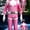 Pink, variant on Rangers Costume, Halloween Ranger Jumpsuit Cosplay Party Costume, 3D Halloween Fancy Dress Up Outfit Birthday Gifts Black Size:140