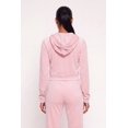thumbnail image 4 of Women's Velour Zip Front Cropped Sweatshirt, 4 of 4