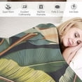 thumbnail image 3 of JRXY  Tropical Palm Leaves Throw Blanket Banana Jungle Leaf Seamless Floral Pattern Decorative Soft Warm Cozy Flannel Plush Throws Blankets for Bedding Sofa Couch White, 3 of 6