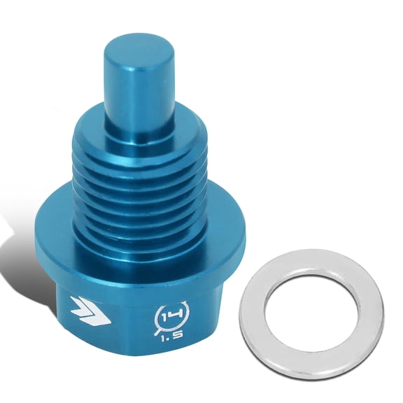 NRG Innovations NRG-NOP-100BL NRG Innovations NOP-100BL Aluminum M14 x 1.5 Magnetic Engine Oil Drain Plug Bolt for Acura/Dodge/Ford/Honda/Hyundai/Jeep/Mazda/Mitsubishi