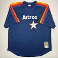 thumbnail image 3 of Autographed/Signed Nolan Ryan "HOF 99" Houston Astros Authentic Mitchell  Ness Blue Baseball Jersey Fanatics COA, 3 of 3