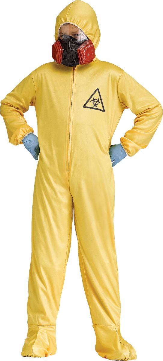 Yellow and Black Hazmat Suit Unisex Child Halloween Costume Medium