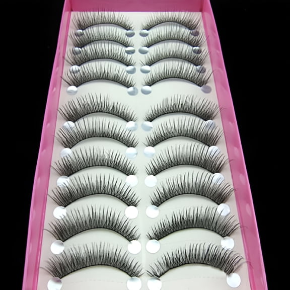 RAGUPEL Lash Clusters, 10 Pairs Self Adhesive False Eyelashes Elongated Thick Lashes Makeup for Lash Extension