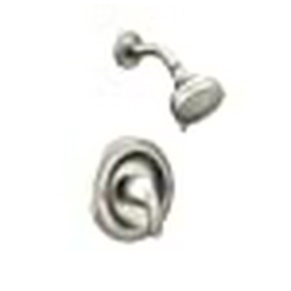 Adler Single Handle Pressure Balanced Shower Faucet - with Showerhead, Spot Resist Brushed Nickel