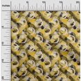 thumbnail image 2 of oneOone Velvet Yellow Fabric Abstract Sewing Craft Projects Fabric Prints By Yard 58 Inch Wide, 2 of 4