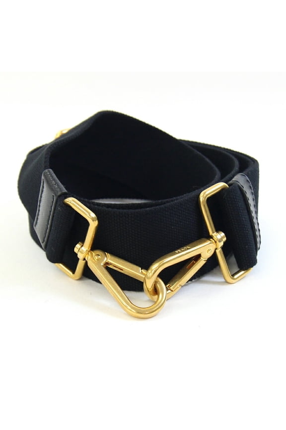 Pre-Owned Prada Shoulder Strap for Canapa Bag, Black Canvas Leather Crossbody Replacement...
