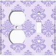 thumbnail image 4 of Metal Light Switch Plate Cover Damask Purple DAM003, 4 of 13