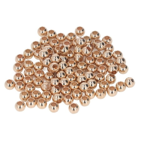 

Large Hole Beads Lightweight Beautiful Resin Beads Polishing For Pendant For Bracelet For Necklace Gold 8mm
