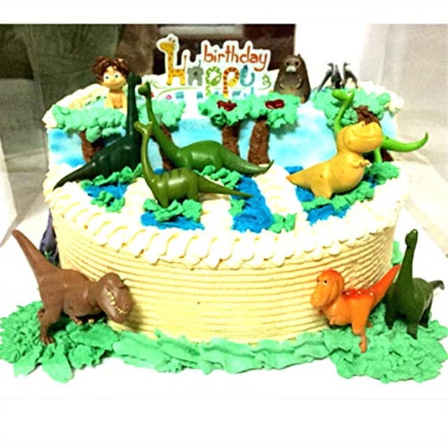12pcs dinosaur doll cake decoration cake topper action