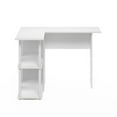thumbnail image 2 of Pemberly Row Contemporary L-Shape Desk with Bookshelf in White, 2 of 6