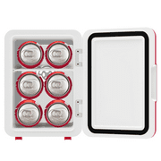 Budweiser Portable 6-Can Mini Personal Refrigerator Cooler, MIS135BUD, Red