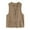 Khaki, variant on WREESH Womens Summer Cotton Linen Vest Casual V-Neck Button Vest Solid Thin Sleeveless Waistcoat Jackets Khaki