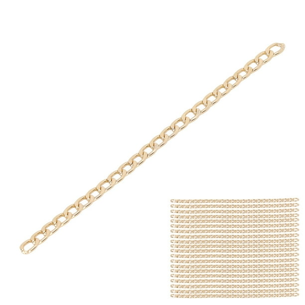 Cadena de bordillo de aluminio de 20M cadenas de eslabones trenzados cadenas de Cable DIY para collar pulsera fabricación de joyas ANGGREK Otros